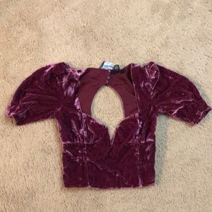 **SOLD** velvet crop top